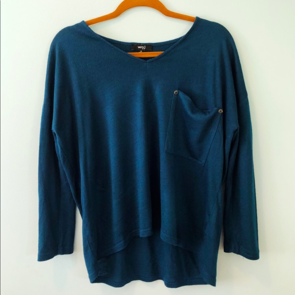 Very J: Slate Teal Nylon Top